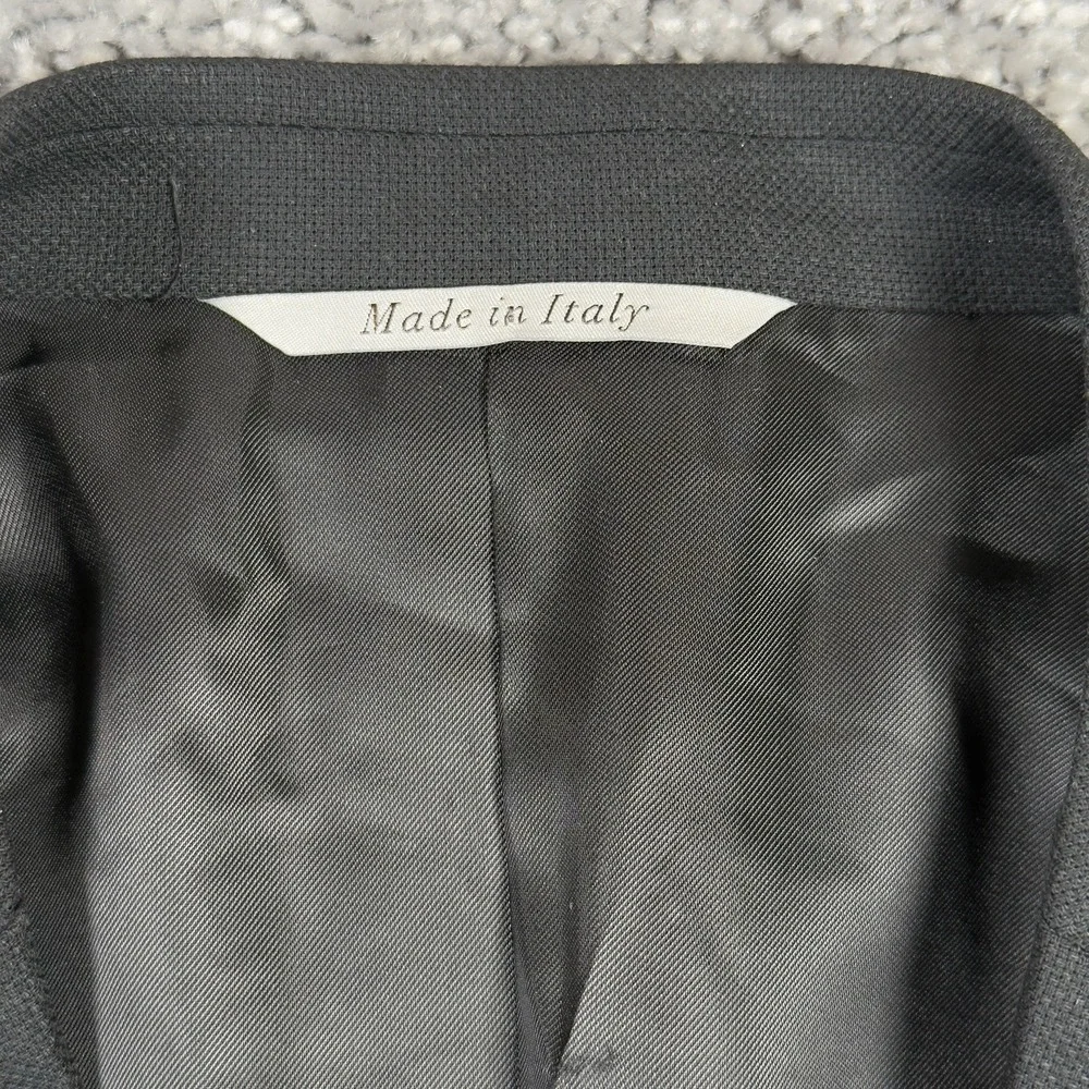 $1,545 CANALI TRAVEL WATER RESISTANT Black Wool Blazer 38 (EU 46) Tacking Stitch